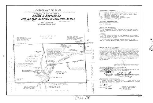 Click to see Parcel Map Book 17, pg. 178 (1988) of Nevada County Recorders Parcel Maps Book 17