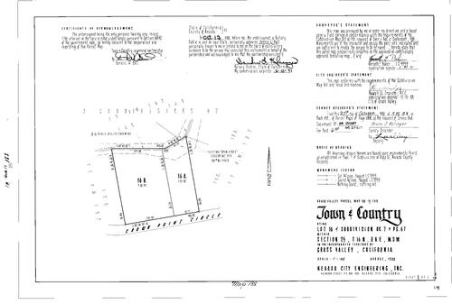 Click to see Parcel Map Book 17, pg. 188 (1988) of Nevada County Recorders Parcel Maps Book 17