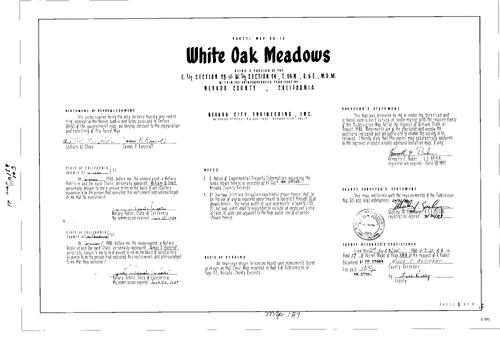 Click to see Parcel Map Book 17, pg. 189 (1988) of Nevada County Recorders Parcel Maps Book 17