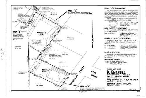 Click to see Parcel Map Book 17, pg. 190 (1988) of Nevada County Recorders Parcel Maps Book 17
