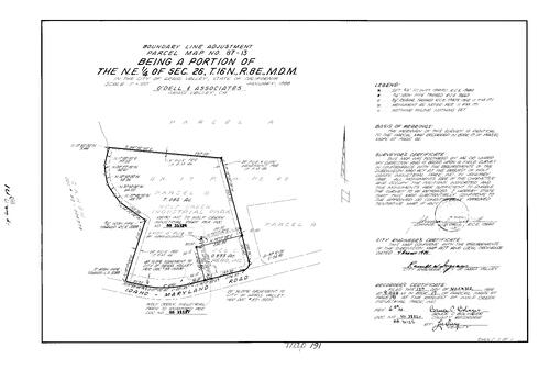 Click to see Parcel Map Book 17, pg. 191 (1988) of Nevada County Recorders Parcel Maps Book 17