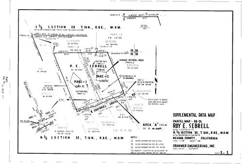 Click to see Parcel Map Book 17, pg. 196 (1988) of Nevada County Recorders Parcel Maps Book 17