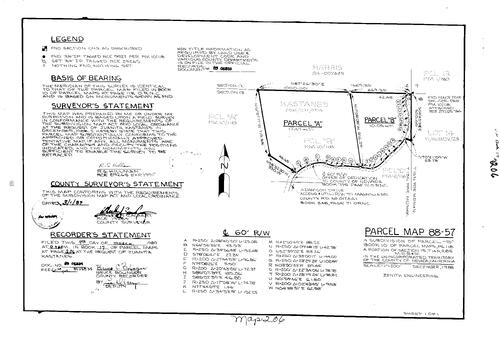 Click to see Parcel Map Book 17, pg. 206 (1989) of Nevada County Recorders Parcel Maps Book 17