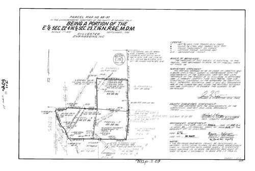 Click to see Parcel Map Book 17, pg. 209 (1989) of Nevada County Recorders Parcel Maps Book 17