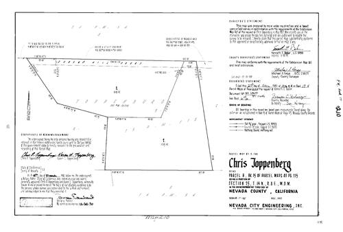 Click to see Parcel Map Book 17, pg. 210 (1989) of Nevada County Recorders Parcel Maps Book 17