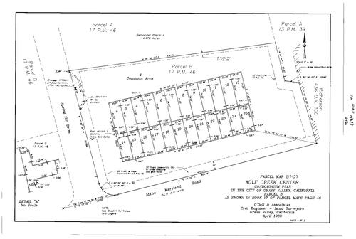 Click to see Parcel Map Book 17, pg. 219 (1989) of Nevada County Recorders Parcel Maps Book 17