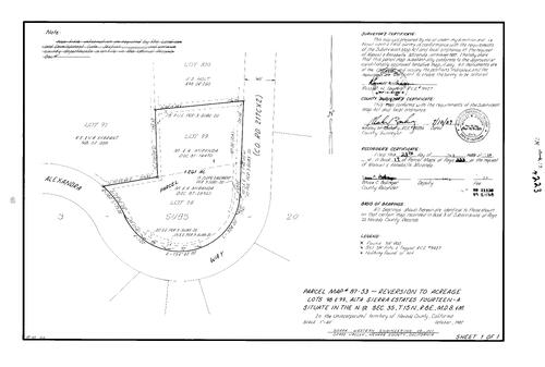 Click to see Parcel Map Book 17, pg. 223 (1989) of Nevada County Recorders Parcel Maps Book 17