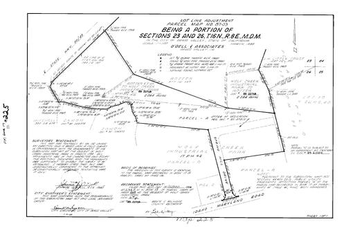 Click to see Parcel Map Book 17, pg. 225 (1989) of Nevada County Recorders Parcel Maps Book 17