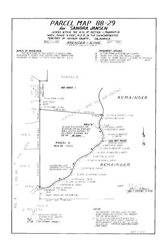 Click to see Parcel Map Book 17, pg. 236 (1989) of Nevada County Recorders Parcel Maps Book 17