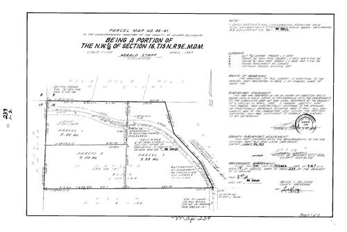 Click to see Parcel Map Book 17, pg. 239 (1989) of Nevada County Recorders Parcel Maps Book 17