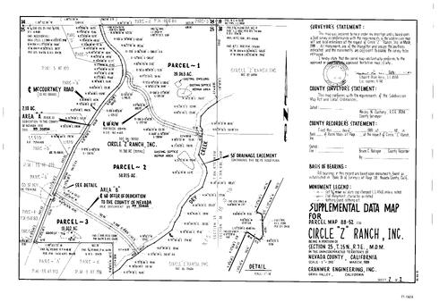 Click to see Parcel Map Book 17, pg. 240 (1989) of Nevada County Recorders Parcel Maps Book 17