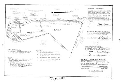 Click to see Parcel Map Book 17, pg. 245 (1989) of Nevada County Recorders Parcel Maps Book 17