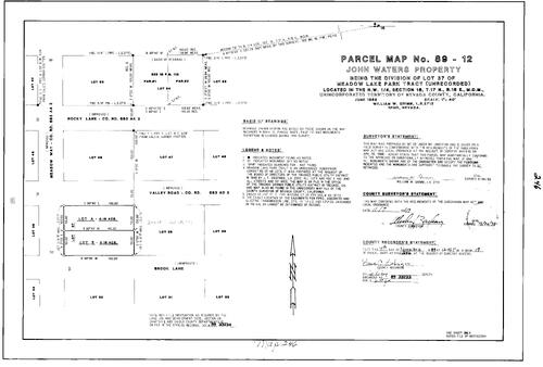 Click to see Parcel Map Book 17, pg. 246 (1989) of Nevada County Recorders Parcel Maps Book 17