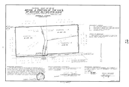 Click to see Parcel Map Book 17, pg. 247 (1989) of Nevada County Recorders Parcel Maps Book 17