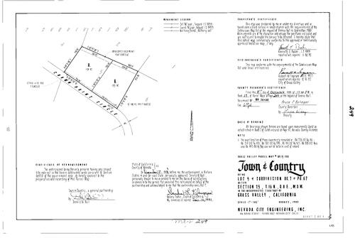 Click to see Parcel Map Book 17, pg. 249 (1989) of Nevada County Recorders Parcel Maps Book 17