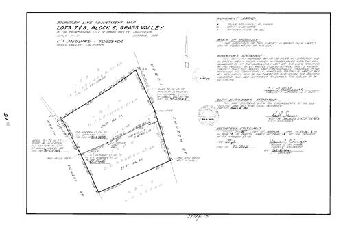 Click to see Parcel Map Book 18, pg. 15 (1990) of Nevada County Recorders Parcel Maps Book 18