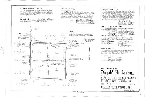 Click to see Parcel Map Book 18, pg. 26 (1990) of Nevada County Recorders Parcel Maps Book 18