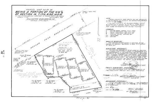 Click to see Parcel Map Book 18, pg. 31 (1990) of Nevada County Recorders Parcel Maps Book 18