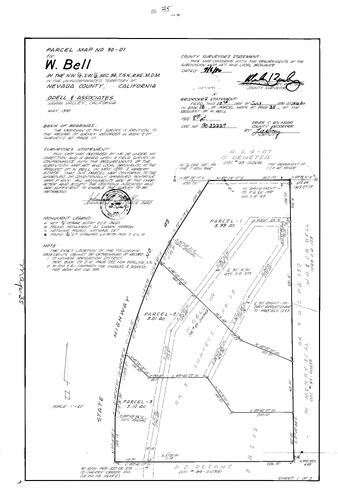 Click to see Parcel Map Book 18, pg. 35 (1990) of Nevada County Recorders Parcel Maps Book 18