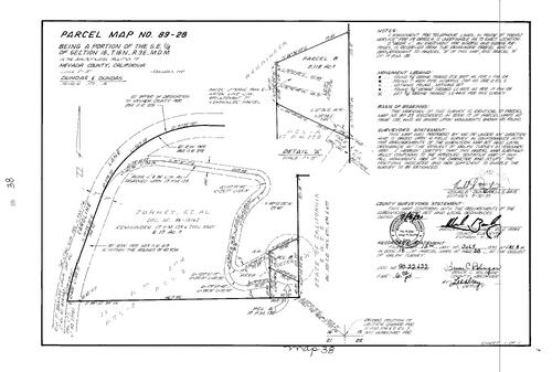 Click to see Parcel Map Book 18, pg. 38 (1990) of Nevada County Recorders Parcel Maps Book 18