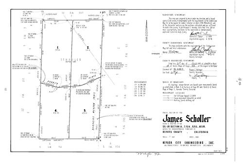 Click to see Parcel Map Book 18, pg. 42 (1990) of Nevada County Recorders Parcel Maps Book 18