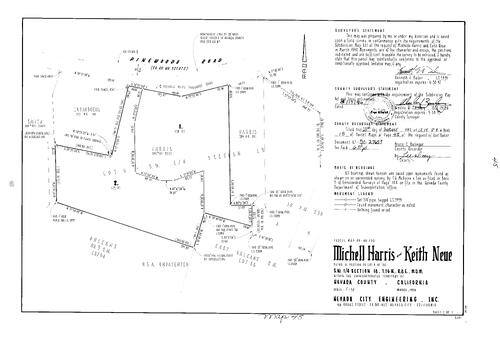 Click to see Parcel Map Book 18, pg. 45 (1990) of Nevada County Recorders Parcel Maps Book 18