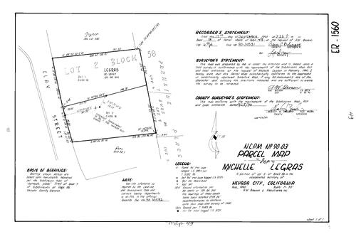 Click to see Parcel Map Book 18, pg. 49 (1990) of Nevada County Recorders Parcel Maps Book 18