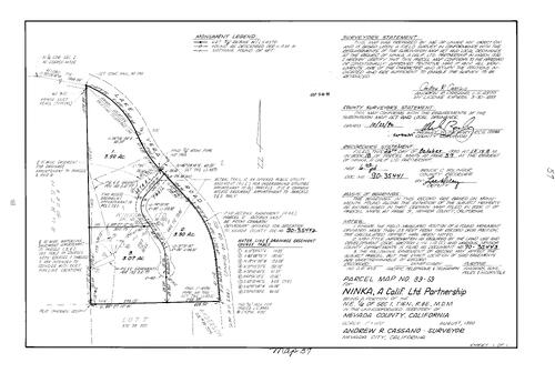 Click to see Parcel Map Book 18, pg. 57 (1990) of Nevada County Recorders Parcel Maps Book 18