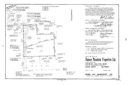 Click to see Parcel Map Book 18, pg. 59 (1990) of Nevada County Recorders Parcel Maps Book 18