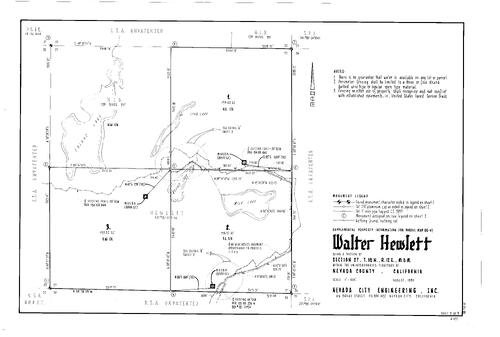 Click to see Parcel Map Book 18, pg. 62 (1990) of Nevada County Recorders Parcel Maps Book 18