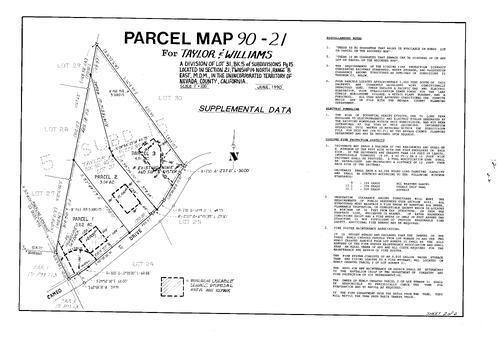 Click to see Parcel Map Book 18, pg. 72 (1990) of Nevada County Recorders Parcel Maps Book 18