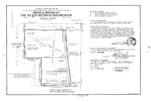 Click to see Parcel Map Book 18, pg. 73 (1990) of Nevada County Recorders Parcel Maps Book 18