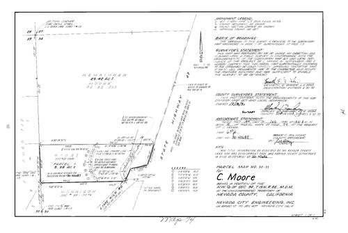 Click to see Parcel Map Book 18, pg. 74 (1990) of Nevada County Recorders Parcel Maps Book 18