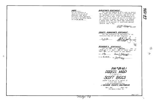Click to see Parcel Map Book 18, pg. 78 (1991) of Nevada County Recorders Parcel Maps Book 18