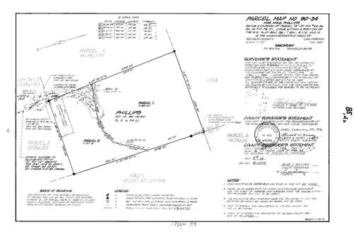 Click to see Parcel Map Book 18, pg. 85 (1991) of Nevada County Recorders Parcel Maps Book 18