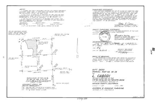 Click to see Parcel Map Book 18, pg. 88 (1991) of Nevada County Recorders Parcel Maps Book 18
