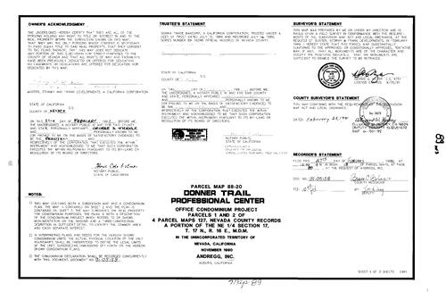 Click to see Parcel Map Book 18, pg. 89 (1991) of Nevada County Recorders Parcel Maps Book 18