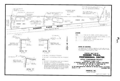 Click to see Parcel Map Book 18, pg. 89 (1991) of Nevada County Recorders Parcel Maps Book 18