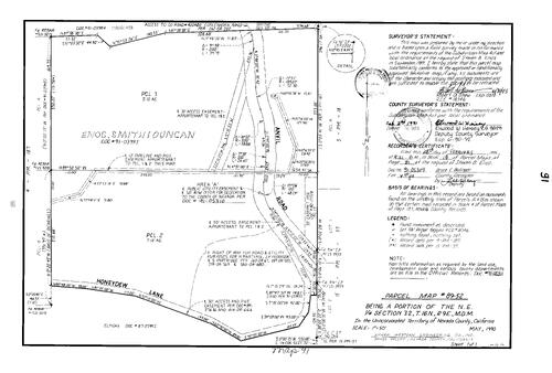 Click to see Parcel Map Book 18, pg. 91 (1991) of Nevada County Recorders Parcel Maps Book 18