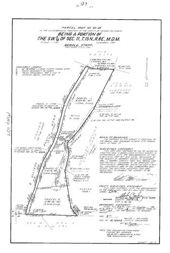 Click to see Parcel Map Book 18, pg. 107 (1991) of Nevada County Recorders Parcel Maps Book 18
