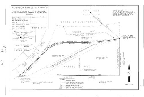 Click to see Parcel Map Book 18, pg. 111 (1991) of Nevada County Recorders Parcel Maps Book 18
