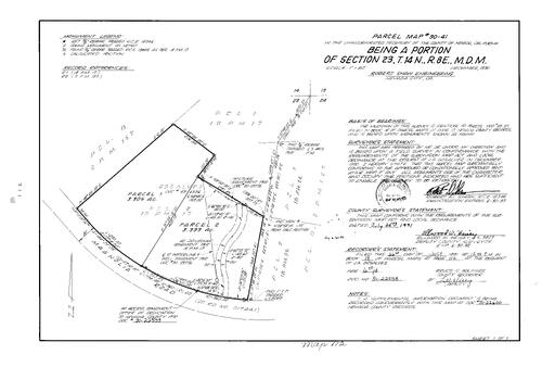 Click to see Parcel Map Book 18, pg. 112 (1991) of Nevada County Recorders Parcel Maps Book 18