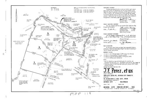 Click to see Parcel Map Book 18, pg. 119 (1991) of Nevada County Recorders Parcel Maps Book 18