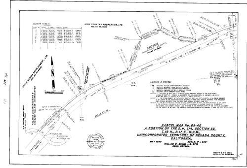 Click to see Parcel Map Book 18, pg. 134 (1992) of Nevada County Recorders Parcel Maps Book 18