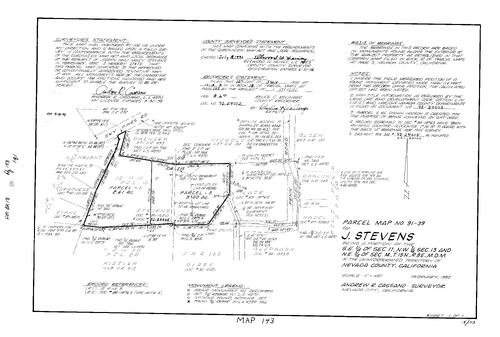 Click to see Parcel Map Book 18, pg. 143 (1992) of Nevada County Recorders Parcel Maps Book 18