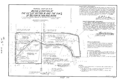 Click to see Parcel Map Book 18, pg. 144 (1992) of Nevada County Recorders Parcel Maps Book 18
