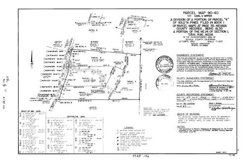 Click to see Parcel Map Book 18, pg. 146 (1992) of Nevada County Recorders Parcel Maps Book 18