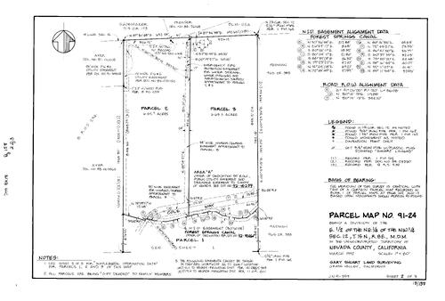 Click to see Parcel Map Book 18, pg. 158 (1992) of Nevada County Recorders Parcel Maps Book 18