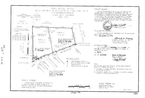 Click to see Parcel Map Book 18, pg. 159 (1992) of Nevada County Recorders Parcel Maps Book 18