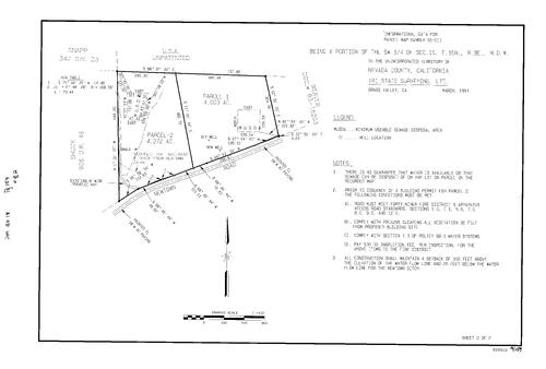Click to see Parcel Map Book 18, pg. 159 (1992) of Nevada County Recorders Parcel Maps Book 18